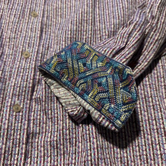 ROBERT GRAHAM Highland Long Sleeve Button Down Shirt Reverse Cuff Classic Fit - Picture 6 of 6